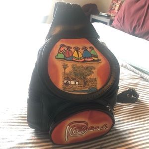 Small Leather Peruvian Backpack
